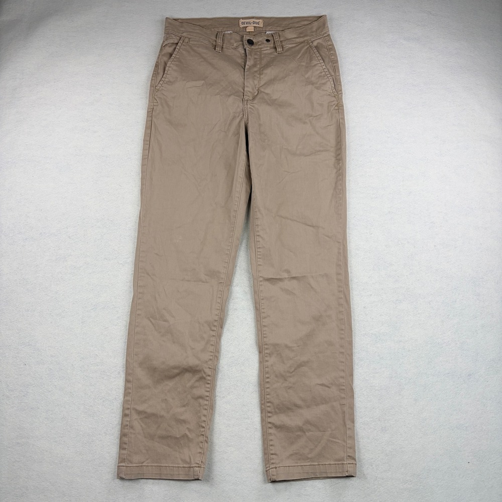 Devil-Dog Dungarees Mens Original Chino Pants Khaki Tan Straight 30x30